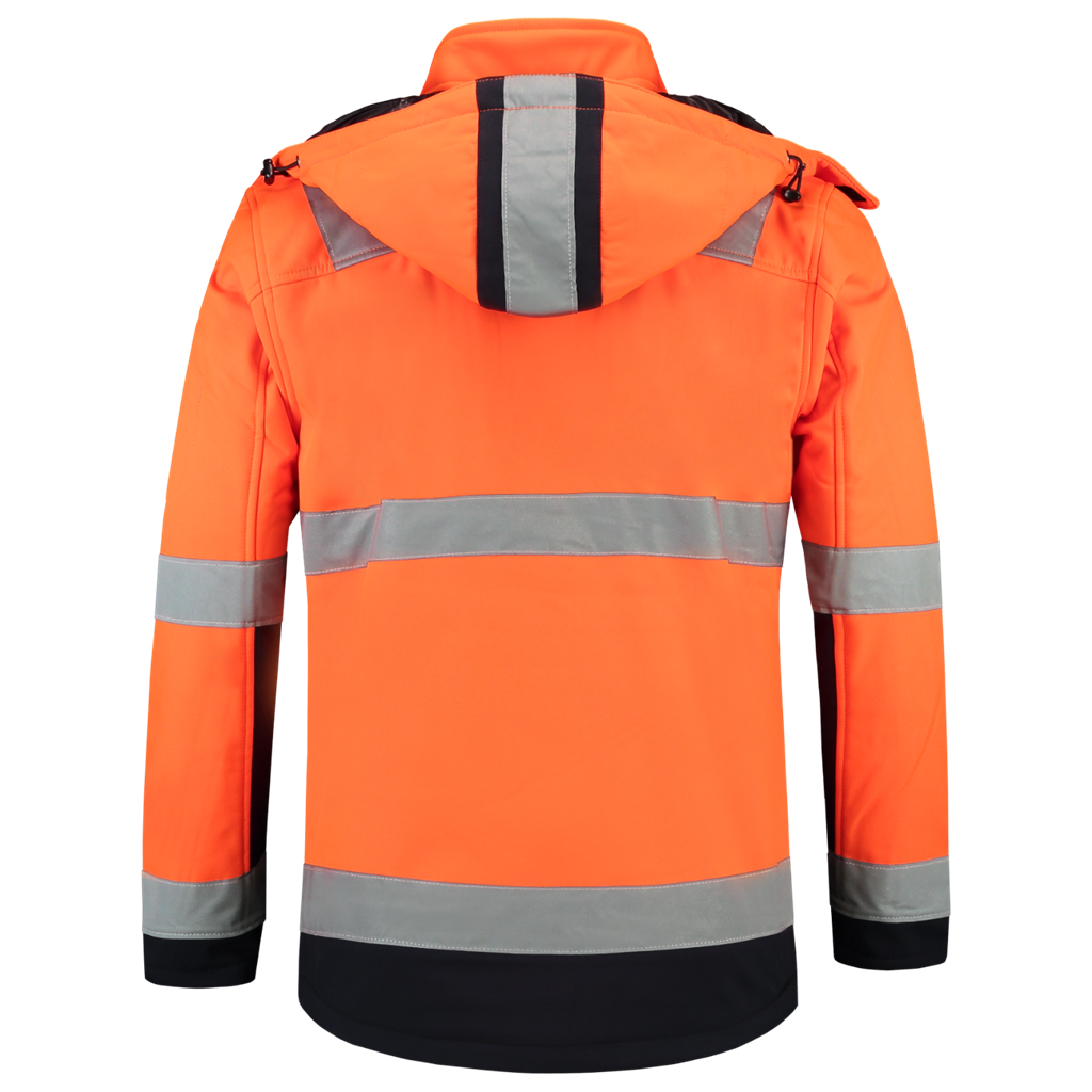Softshell ISO20471 Bicolor - Fluor Orange Navy 3