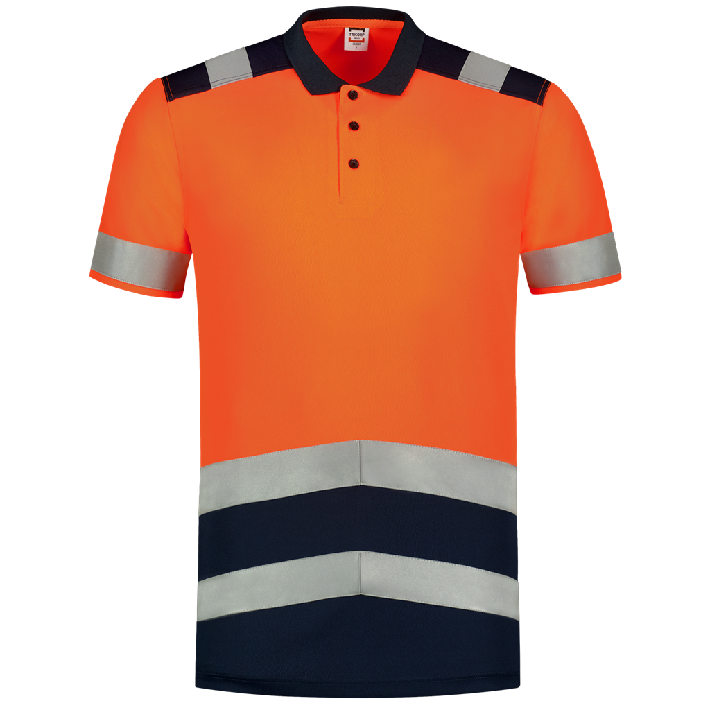 Poloshirt High Vis Bicolor - Fluor Orange Ink 2