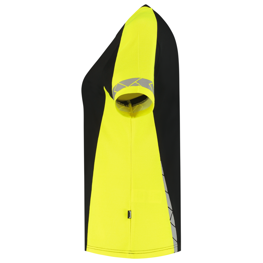 T-shirt Reflective Redefined Dames - Black Fluor Yellow 4