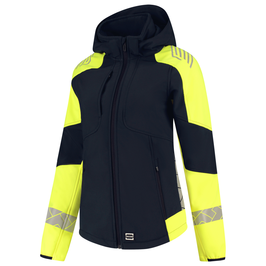 Softshell Capuchon Reflective Redefined Dames - Ink Fluor Yellow