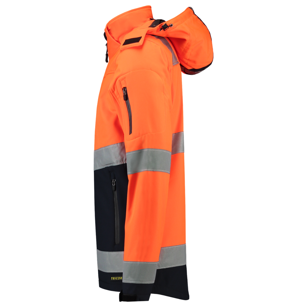 Softshell ISO20471 Bicolor - Fluor Orange Navy 4