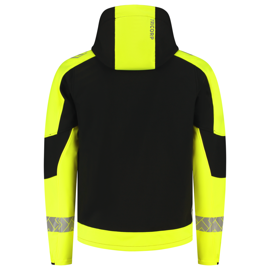 Softshell Capuchon Reflective Redefined - Black Fluor Yellow 3