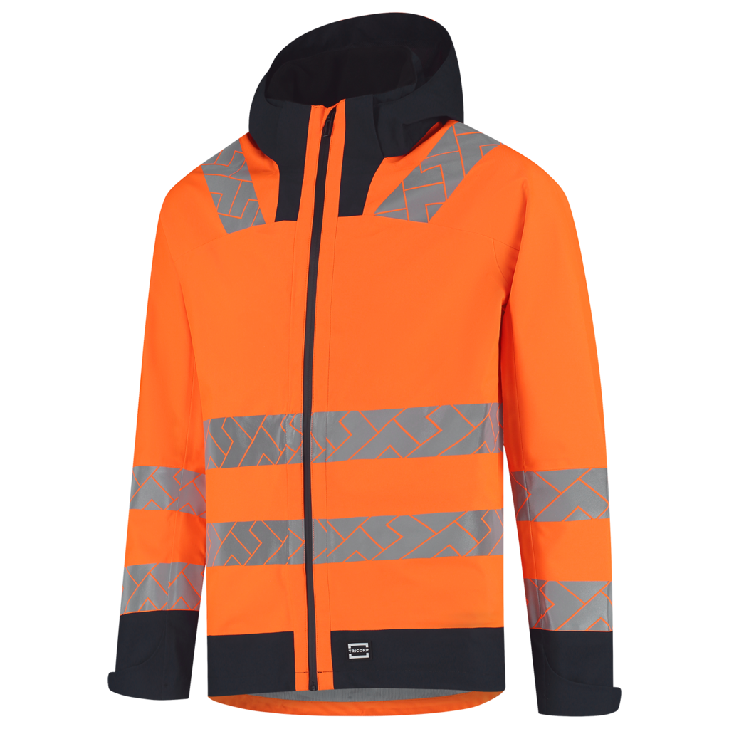 Regenjas Techshell High Vis Redefined - FluororangeInk 1