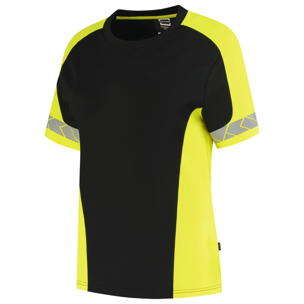 T-shirt Reflective Redefined Dames - Black Fluor Yellow 1