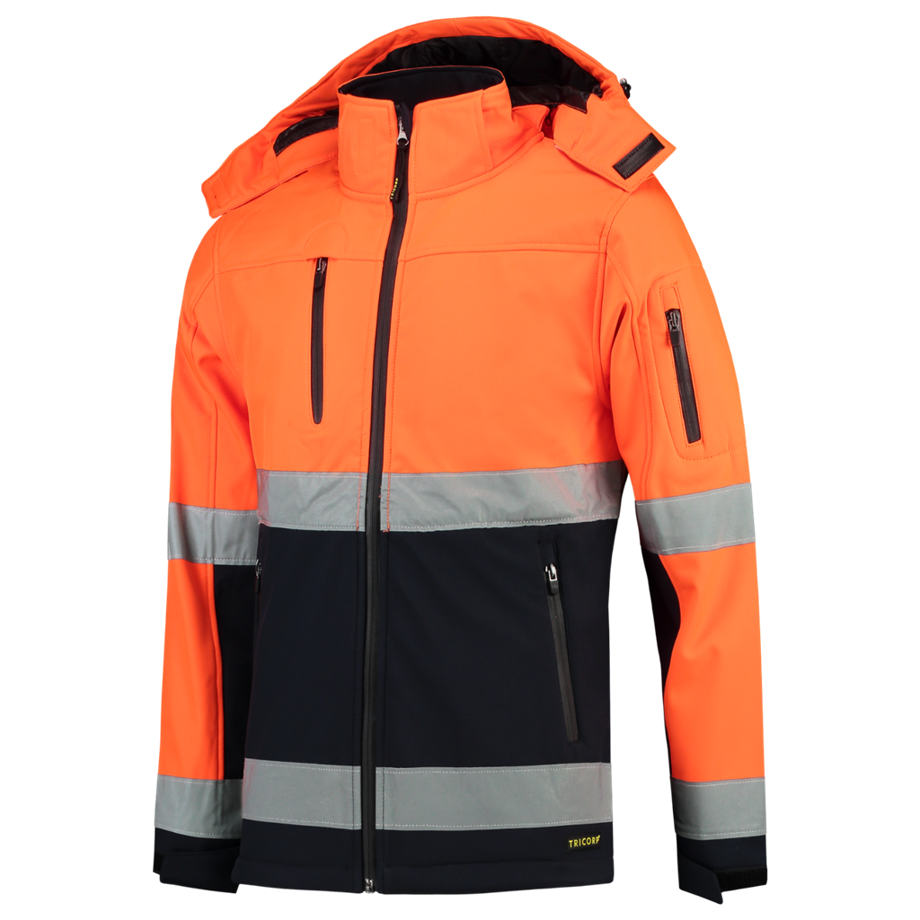 Softshell ISO20471 Bicolor - Fluor Orange Navy