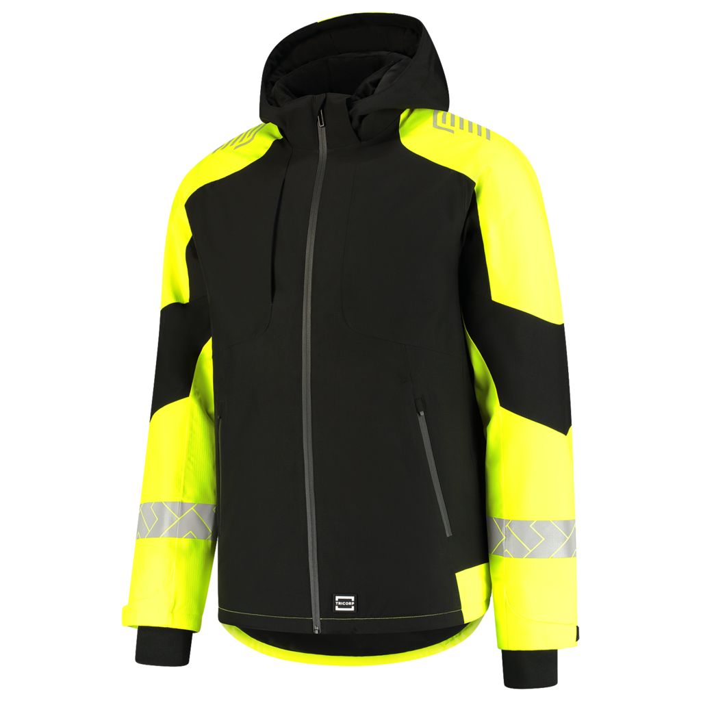 Winterjas Ripstop Reflective Redefined - Black-Fluor Yellow