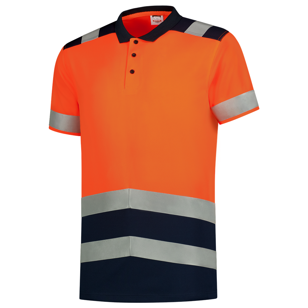 Poloshirt High Vis Bicolor - Fluor Orange Ink