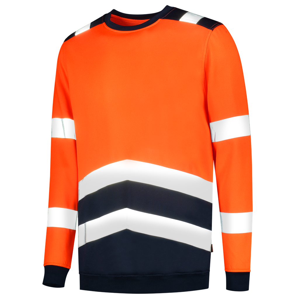 Sweater High Vis Bicolor - Fluor Orange Ink