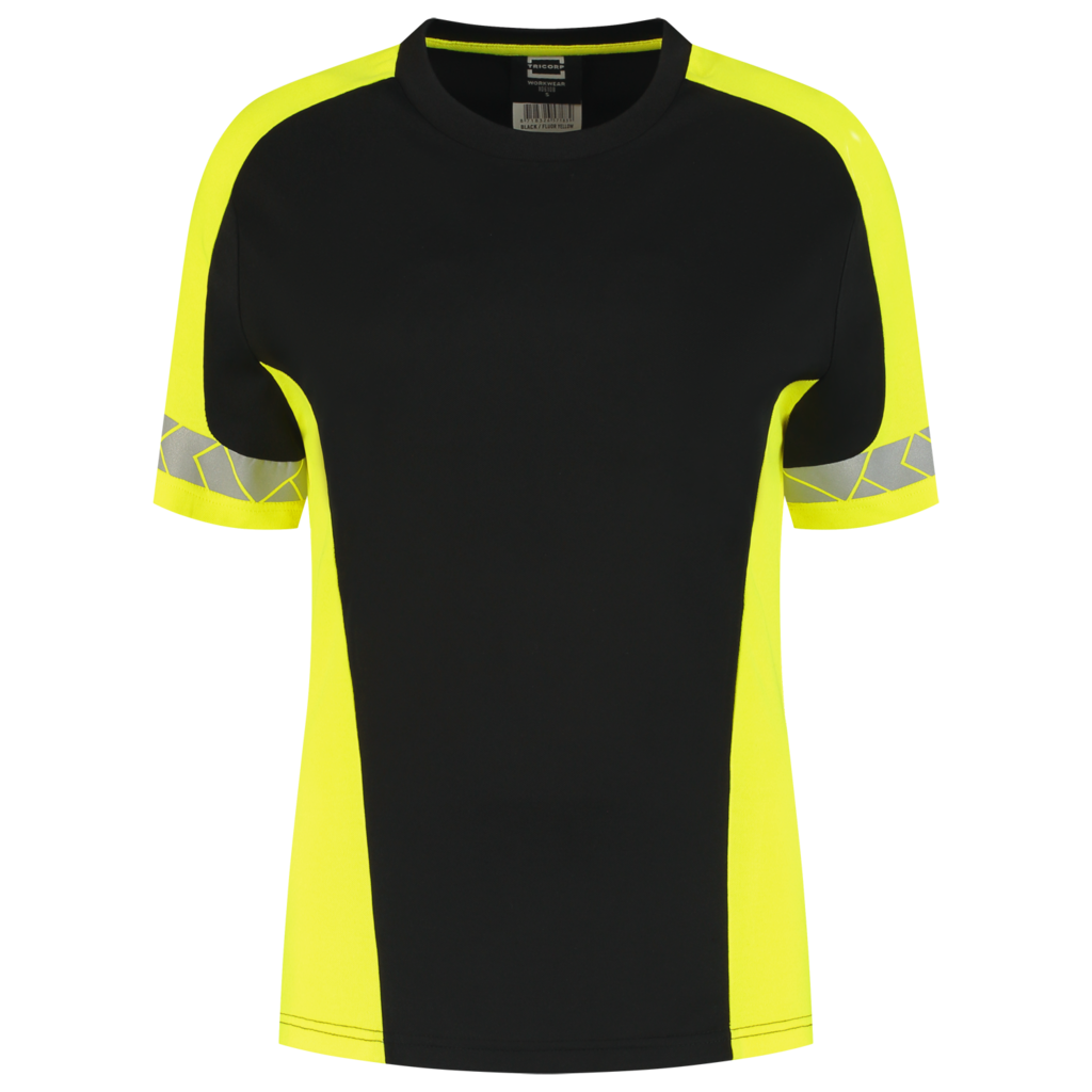 T-shirt Reflective Redefined Dames - Black Fluor Yellow 2