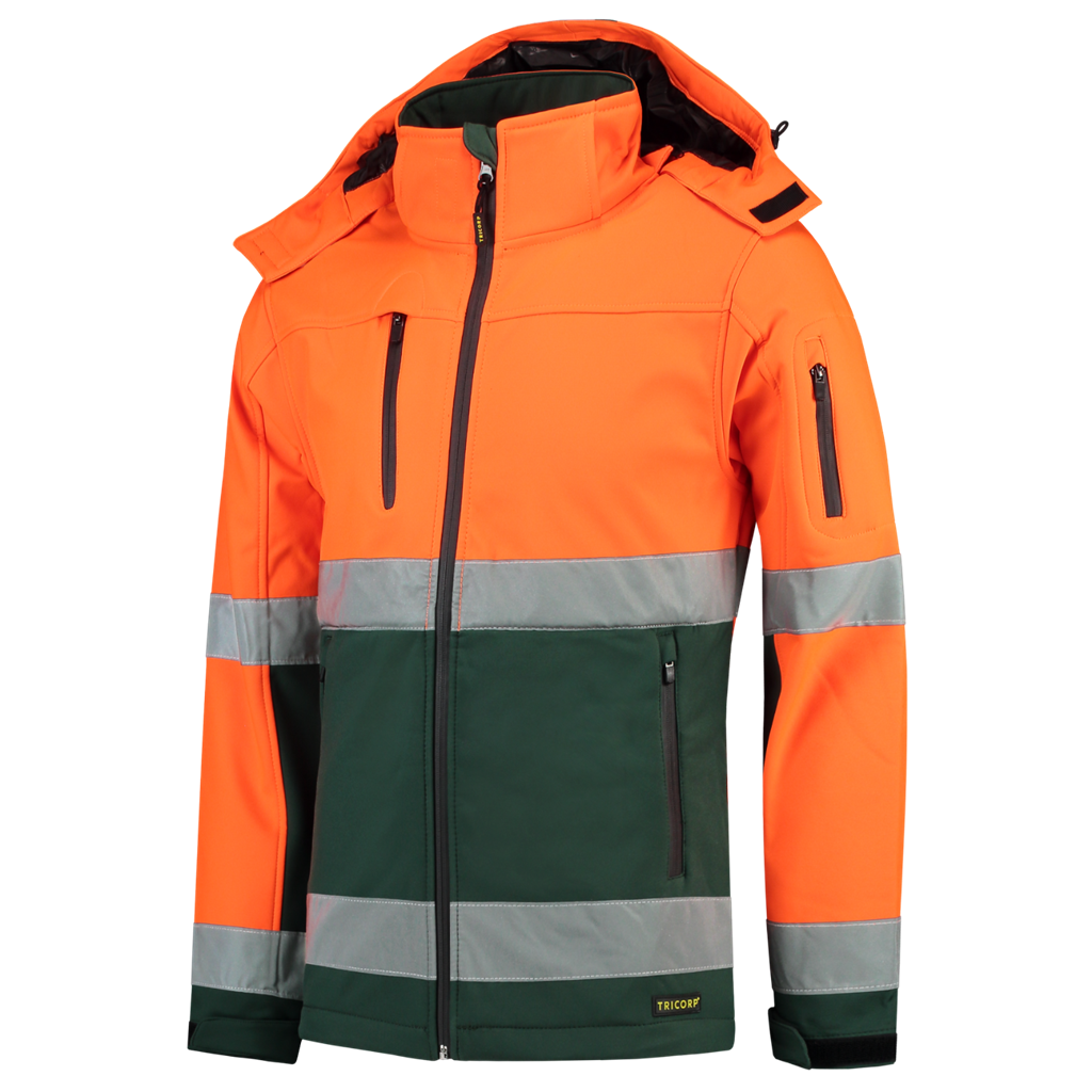 Softshell ISO20471 Bicolor - Fluor Orange Green