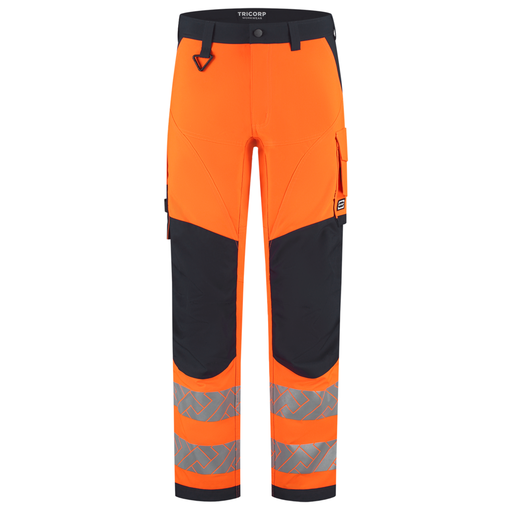 Werkbroek 4-Way Stretch High Vis Redefined Knieversterking - Fluor Orange Ink 2