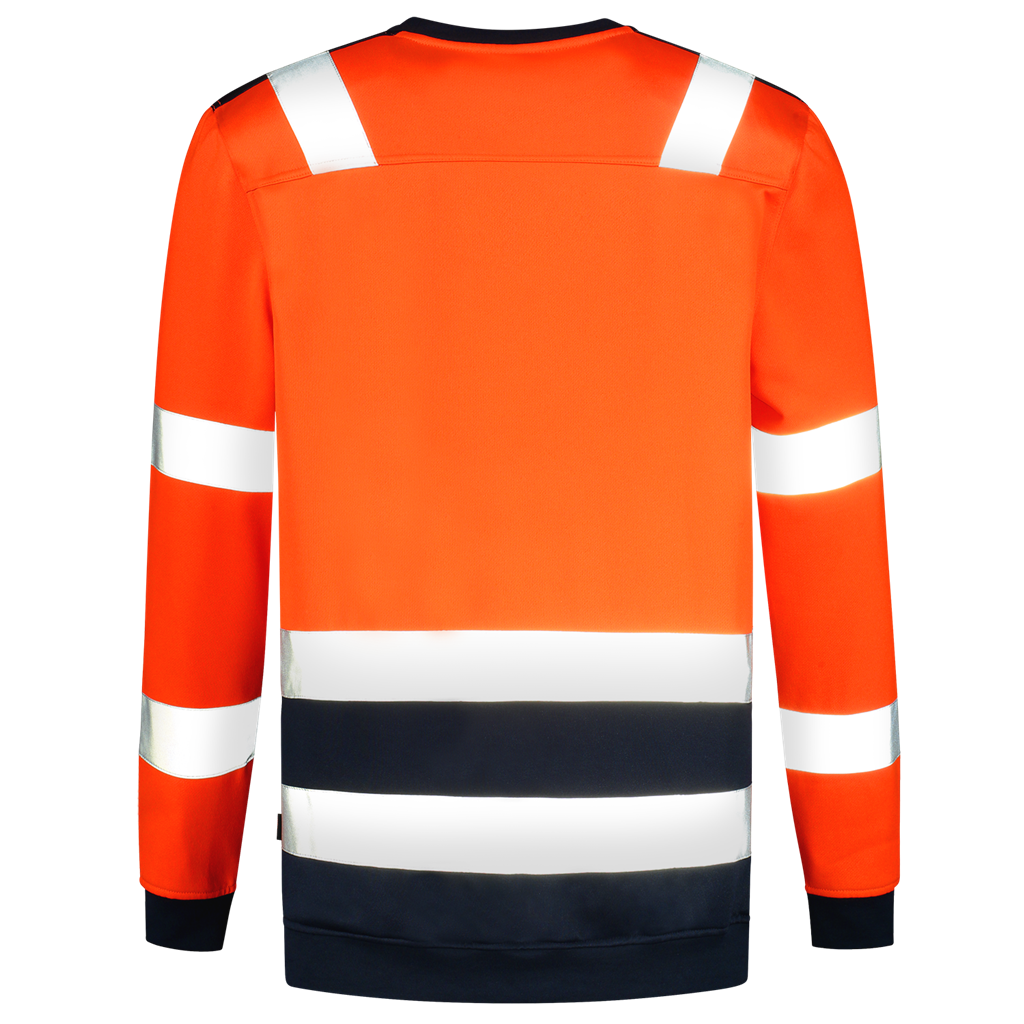 Sweater High Vis Bicolor - Fluor Orange Ink 3