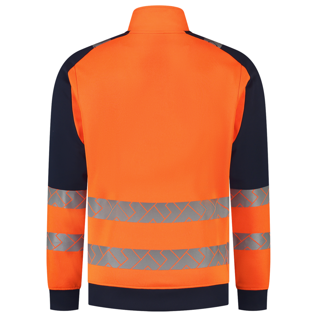 Zip Sweater High Vis Redefined Industrieel Wasbaar - FluororangeInk 3
