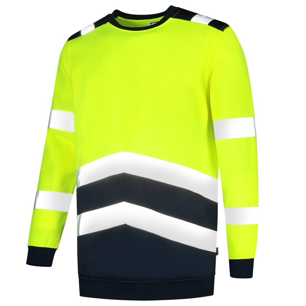 Sweater High Vis Bicolor - Fluor Yellow Ink