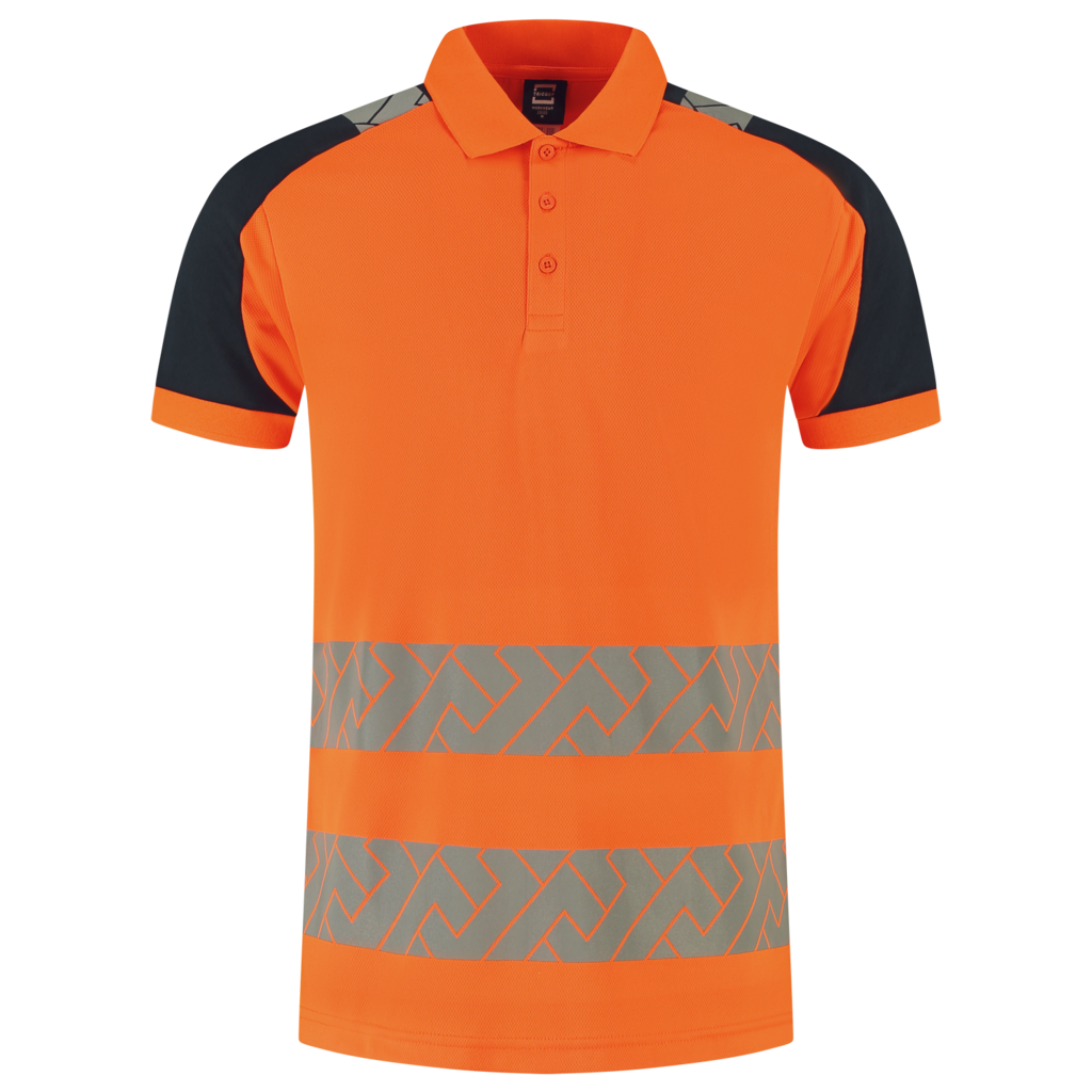 Poloshirt High Vis Redefined Industrieel Wasbaar - FluororangeInk 2
