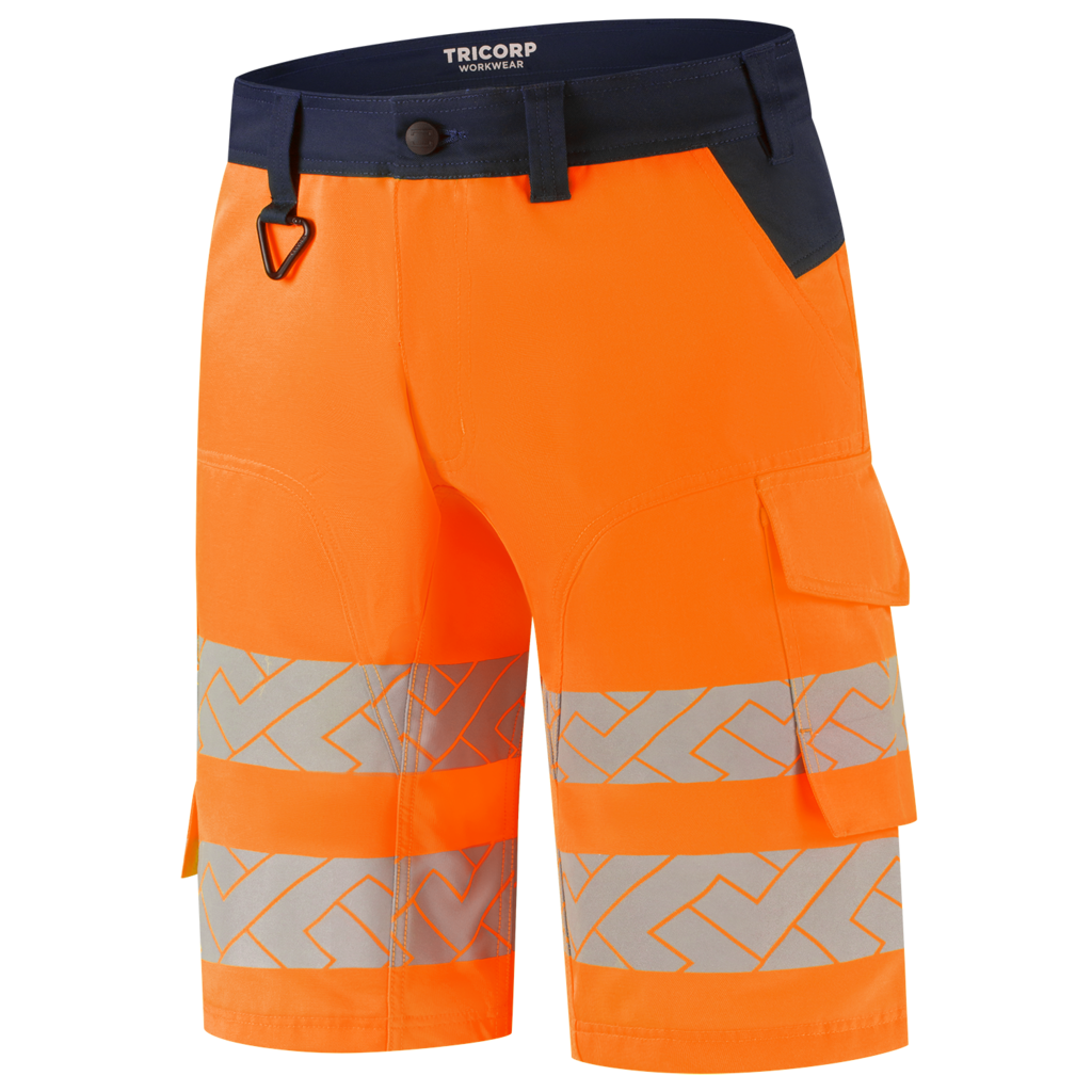 Werkbroek Functional Stretch High Vis Redefined Kort - Fluor Orange Ink 1