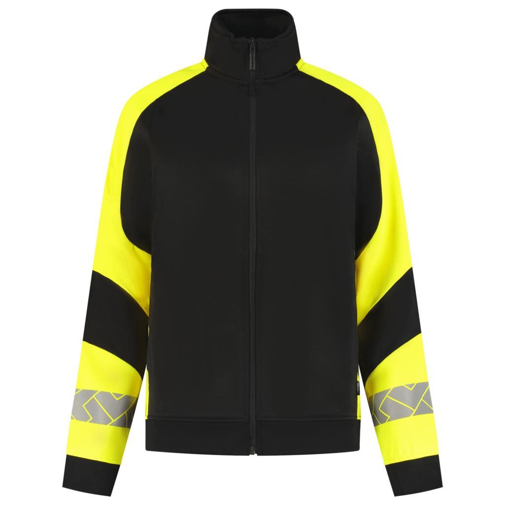 Sweatvest Reflective Redefined Dames - Black Fluor Yellow 2