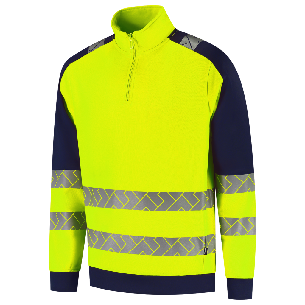 Zip Sweater High Vis Redefined Industrieel Wasbaar - FluoryellowInk