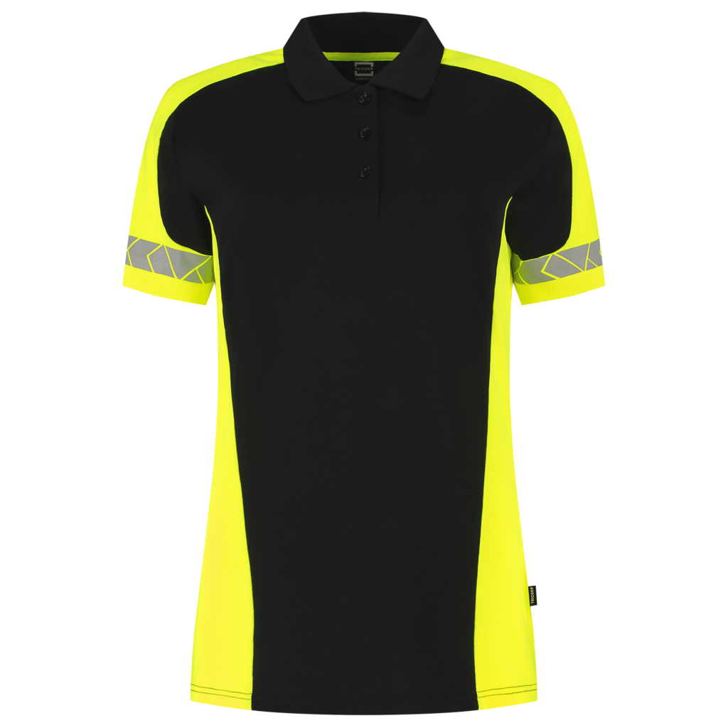 Poloshirt Reflective Redefined Dames - Black Fluor Yellow 2
