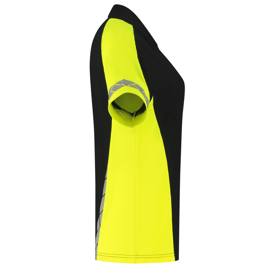 Poloshirt Reflective Redefined Dames - Black Fluor Yellow 5