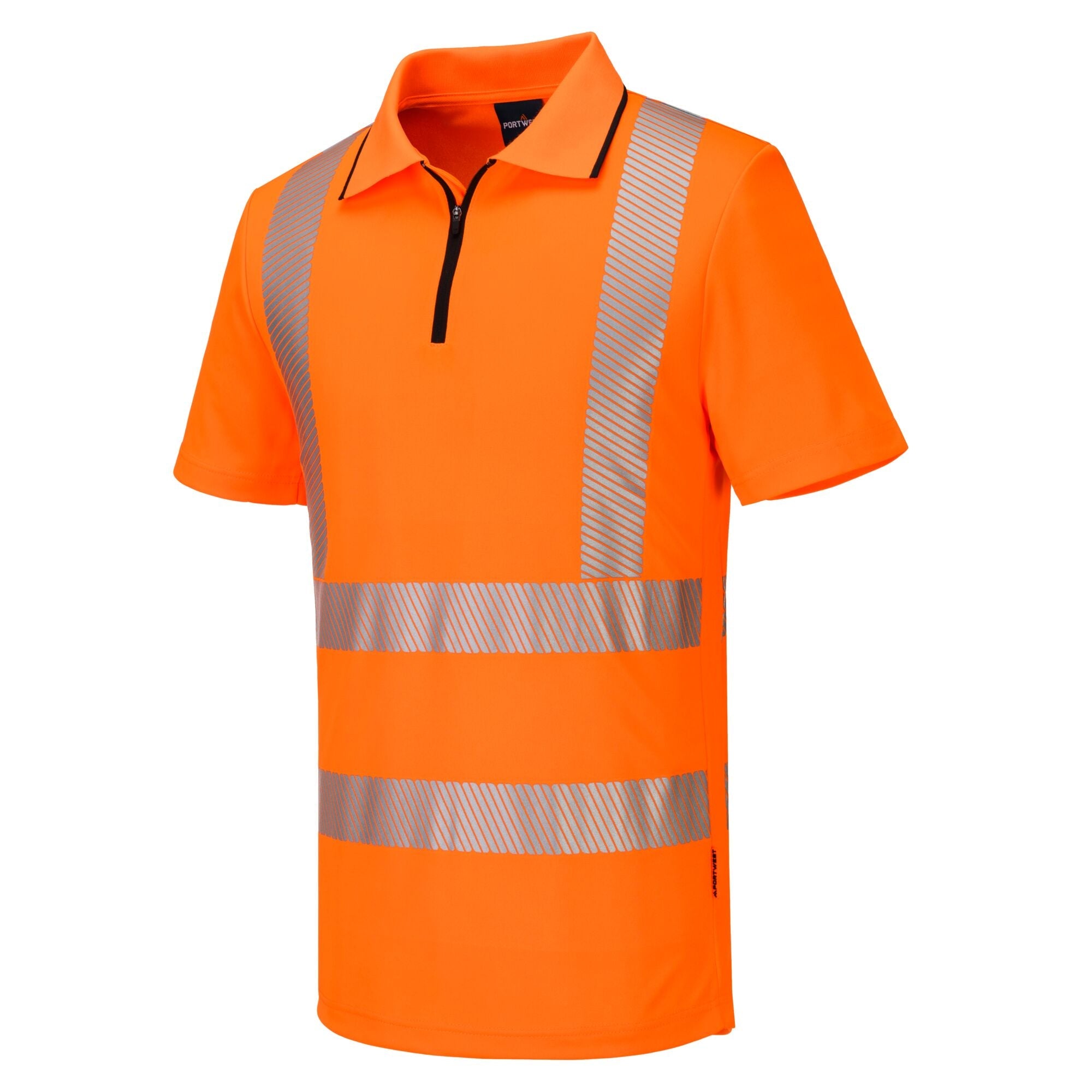 KX3 Hi-Vis polo korte mouw met rits - Oranje - opname 2