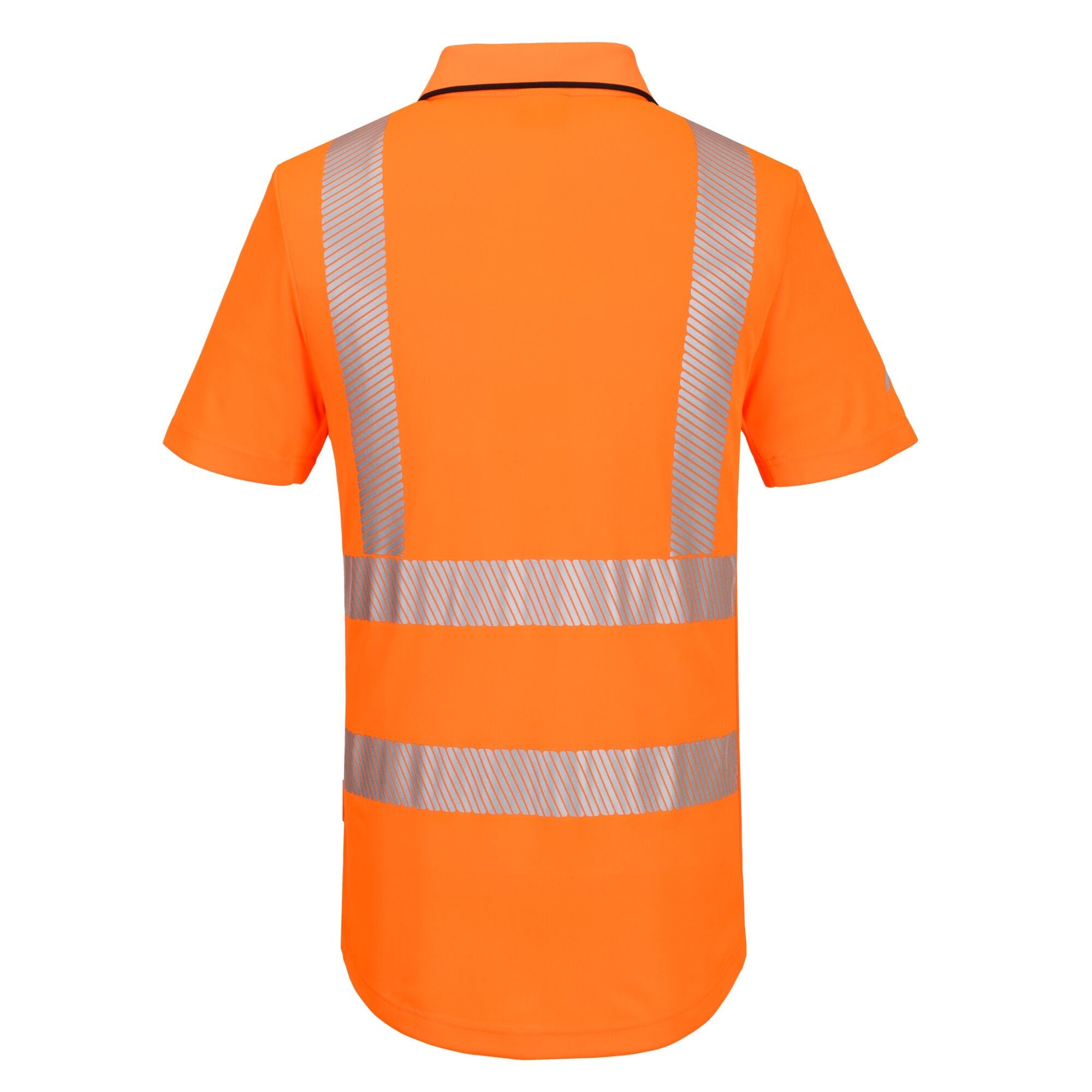KX3 Hi-Vis polo korte mouw met rits - Oranje - achterkant
