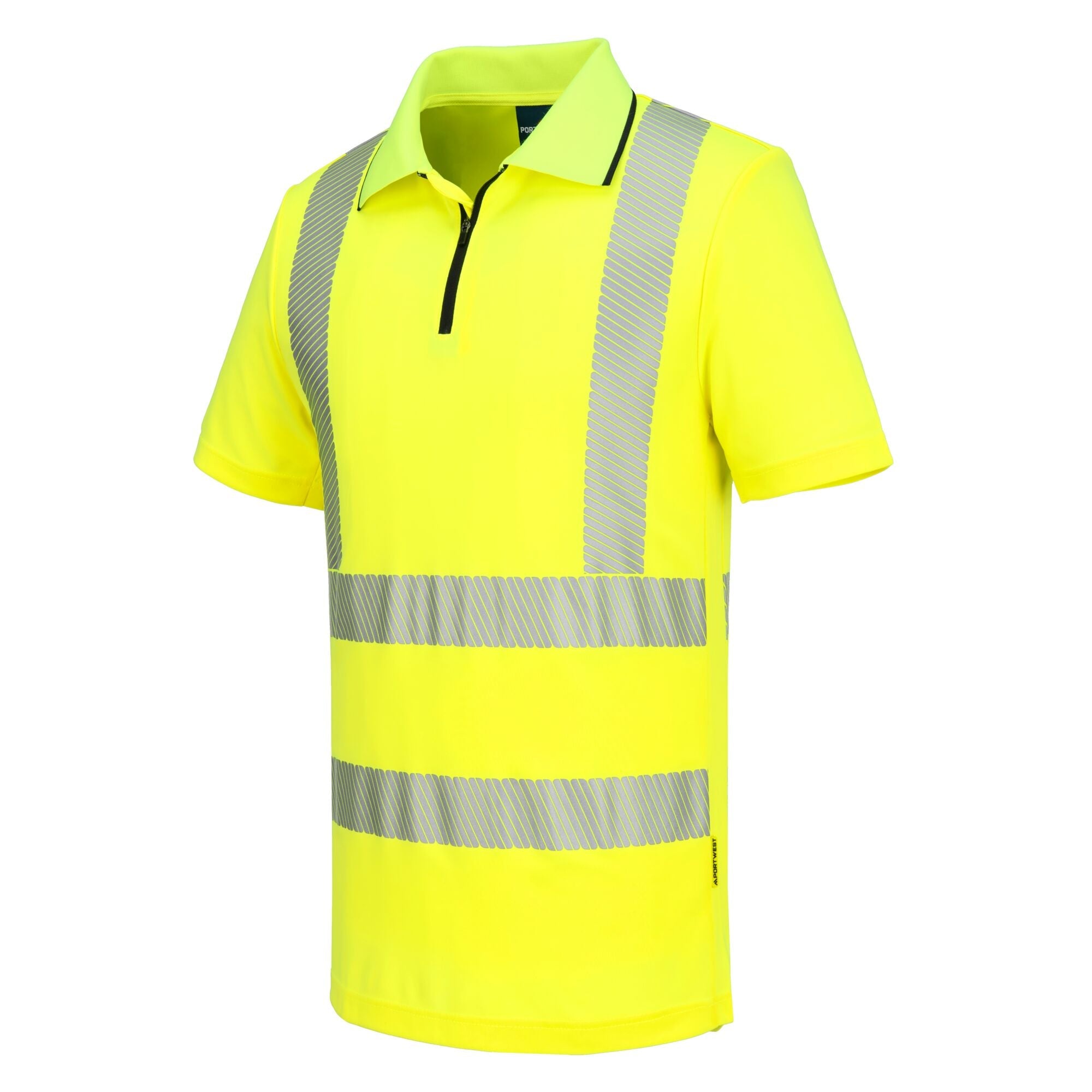 KX3 Hi-Vis polo korte mouw met rits - Geel - opname 2