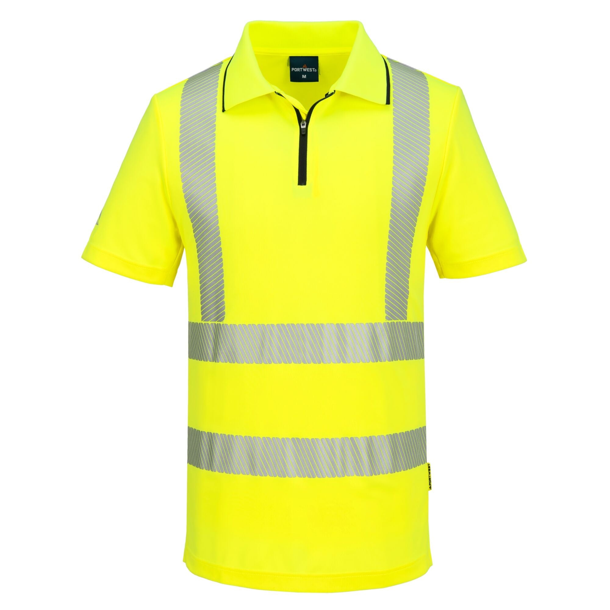 KX3 Hi-Vis polo korte mouw met rits - Geel