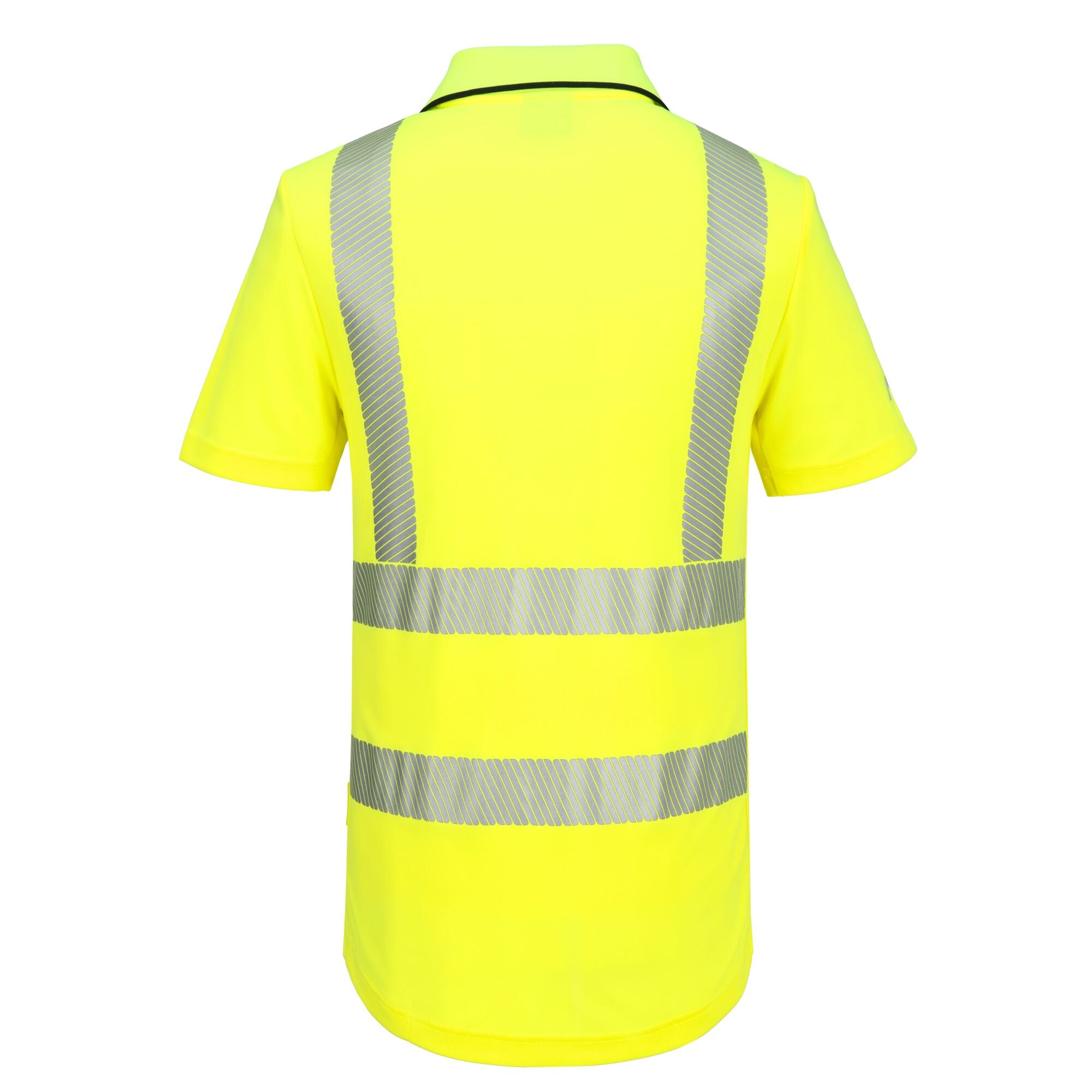 KX3 Hi-Vis polo korte mouw met rits - Geel - achterkant