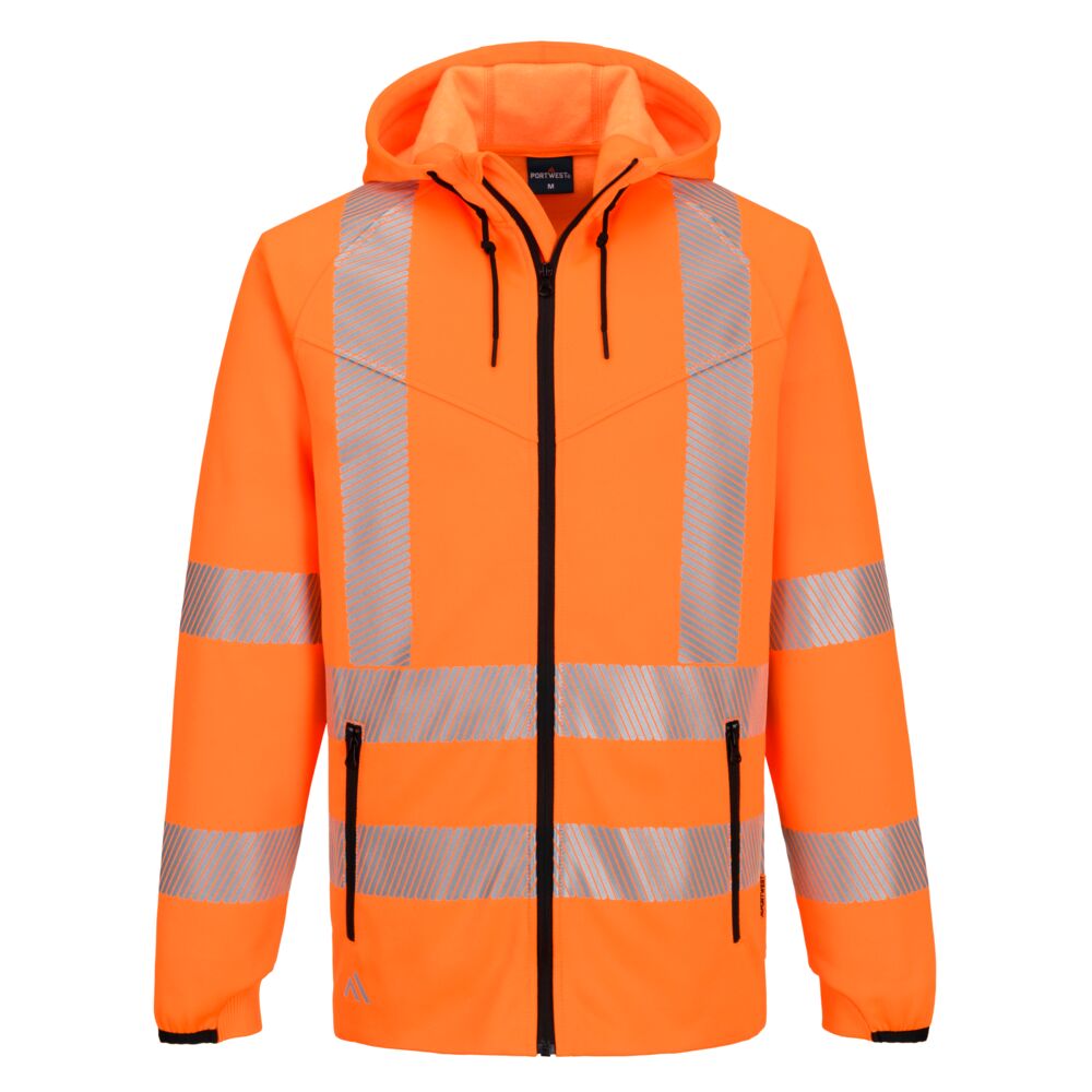 KX3 Sport Hi-Vis Zipped Hoodie - Orange