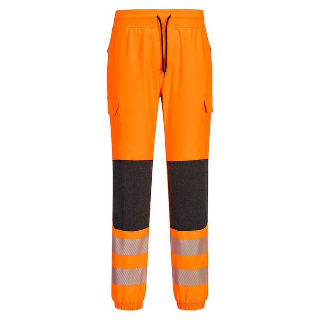 PW3 Hi-Vis Flexi Joggers - Orange/Black