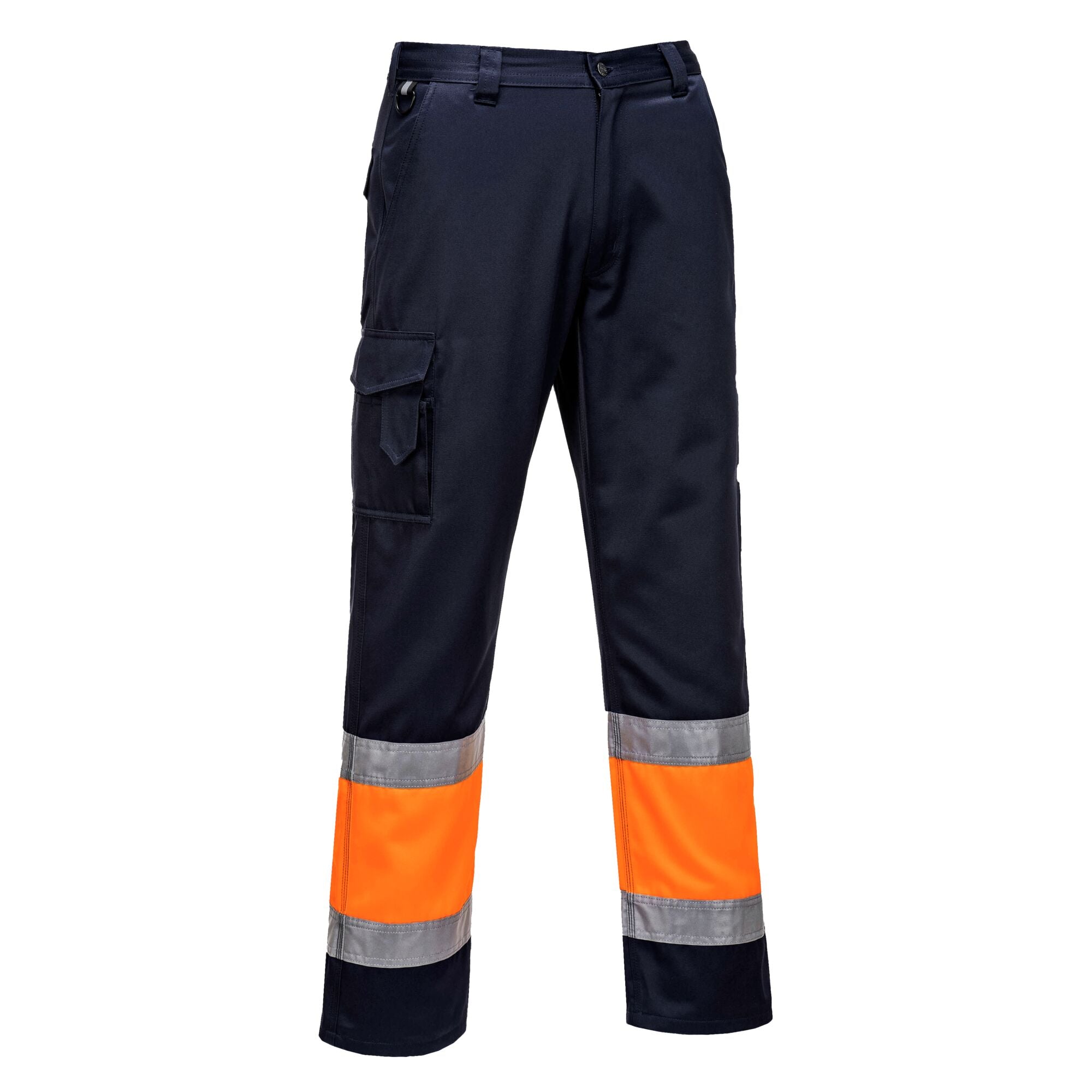 Hi-Vis lichtgewicht Tweekleuren Combat Broek - Oranje/Marine