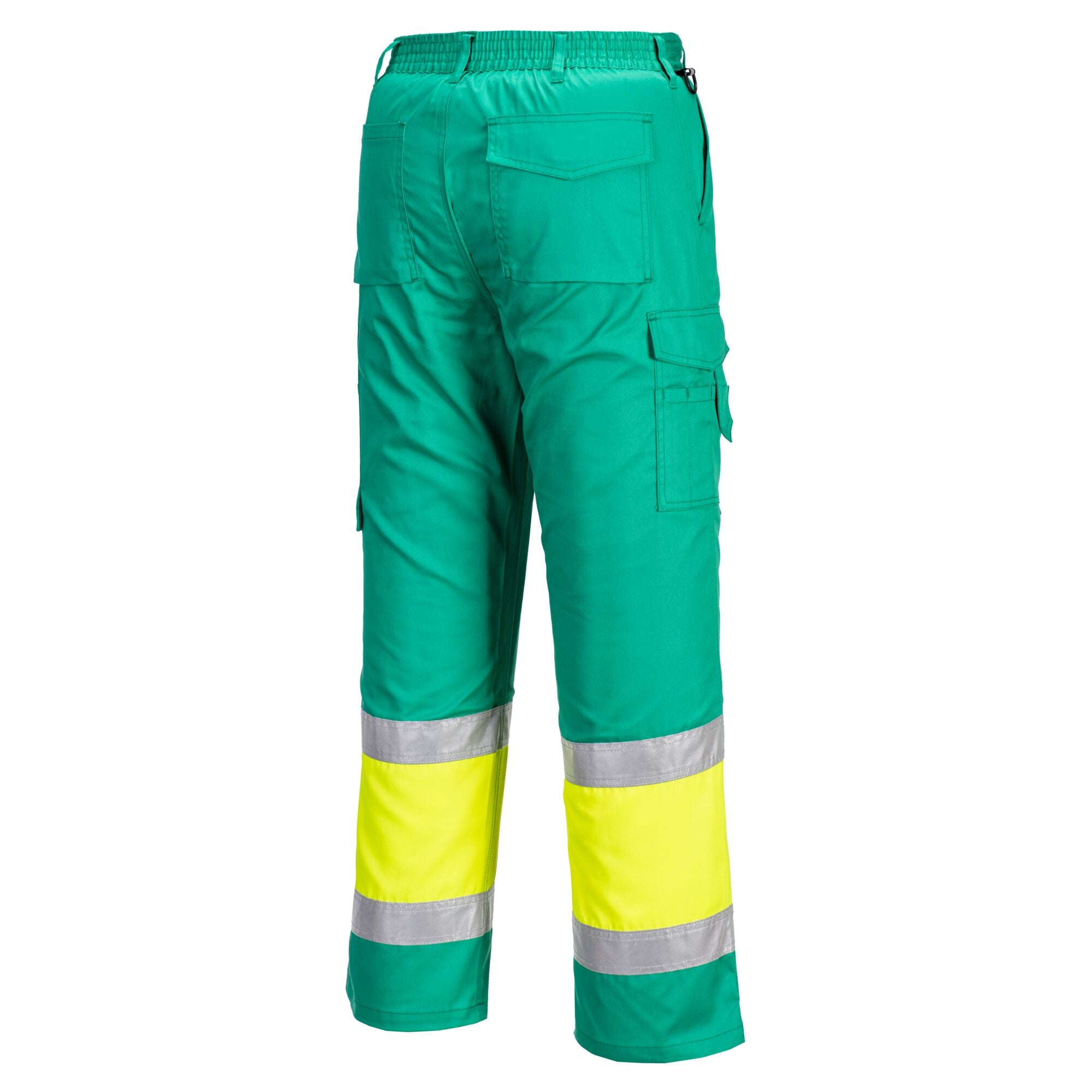 Hi-Vis lichtgewicht Tweekleuren Combat Broek - Geel/Petrol - opname 3