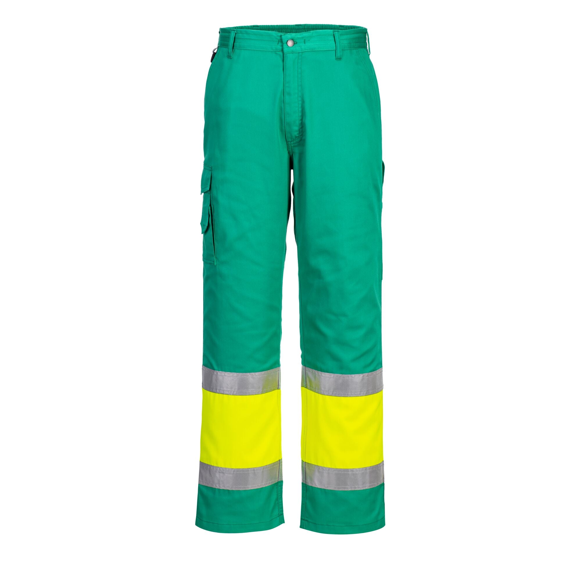Hi-Vis lichtgewicht Tweekleuren Combat Broek - Geel/Petrol