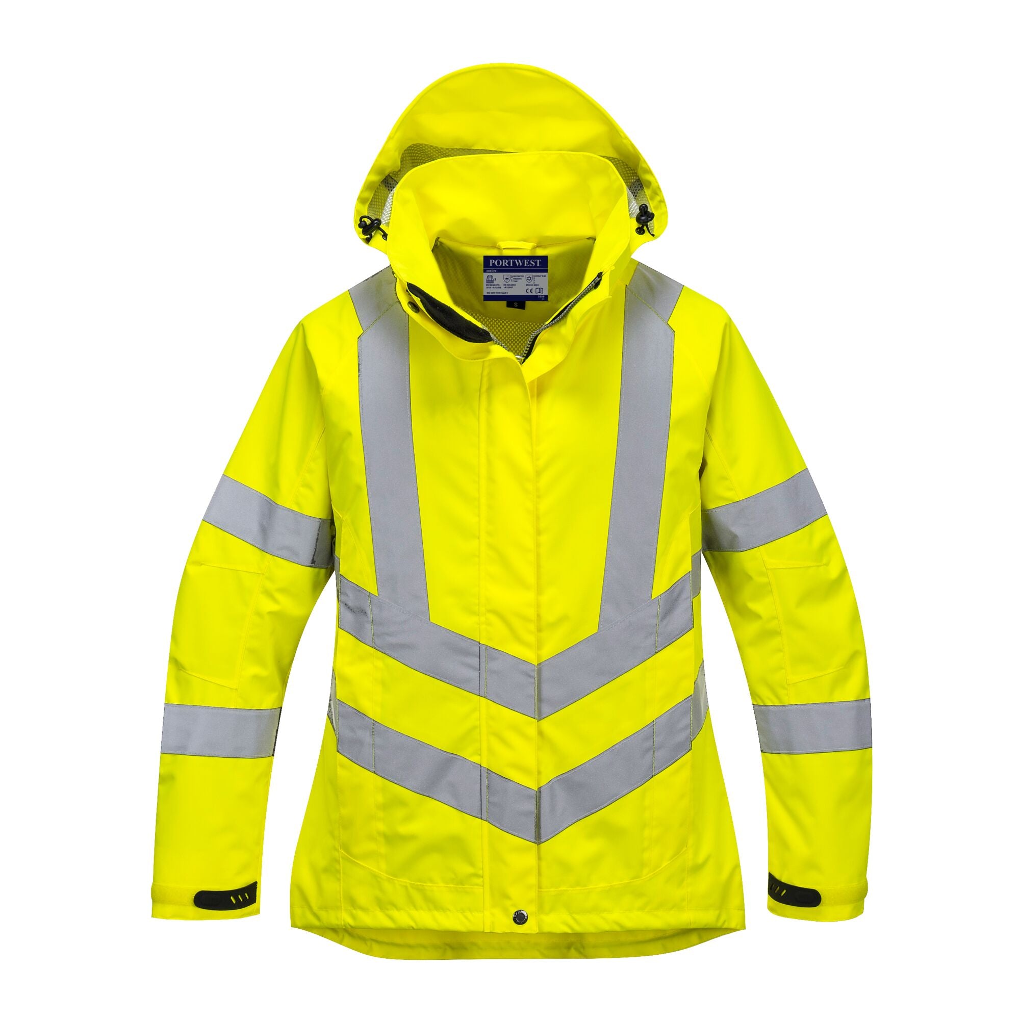 Dames Hi-Vis ademend Jack - Geel