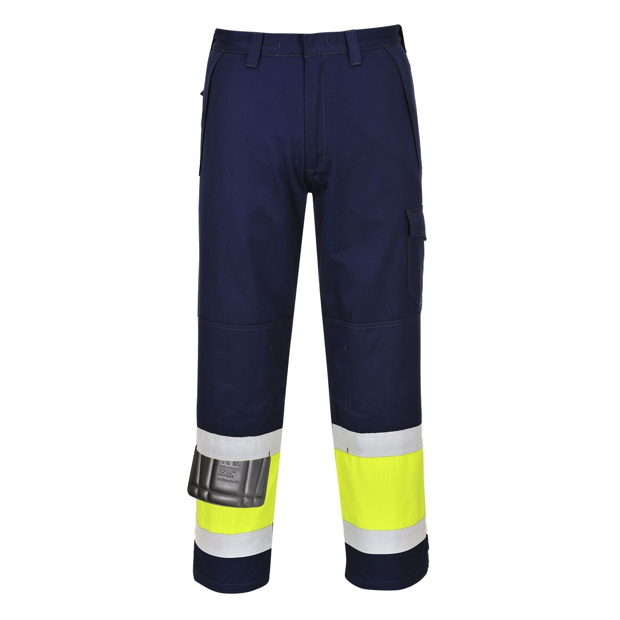 Hi-Vis Modaflame Broek MV26 - Geel/Marine Lang