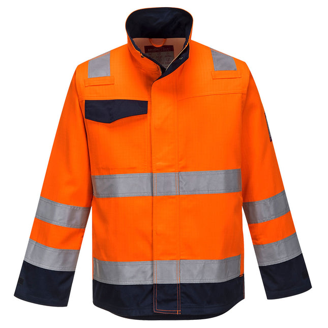Modaflame Work HVO Multi-Norm Contrast FR Jacket - Orange/Navy