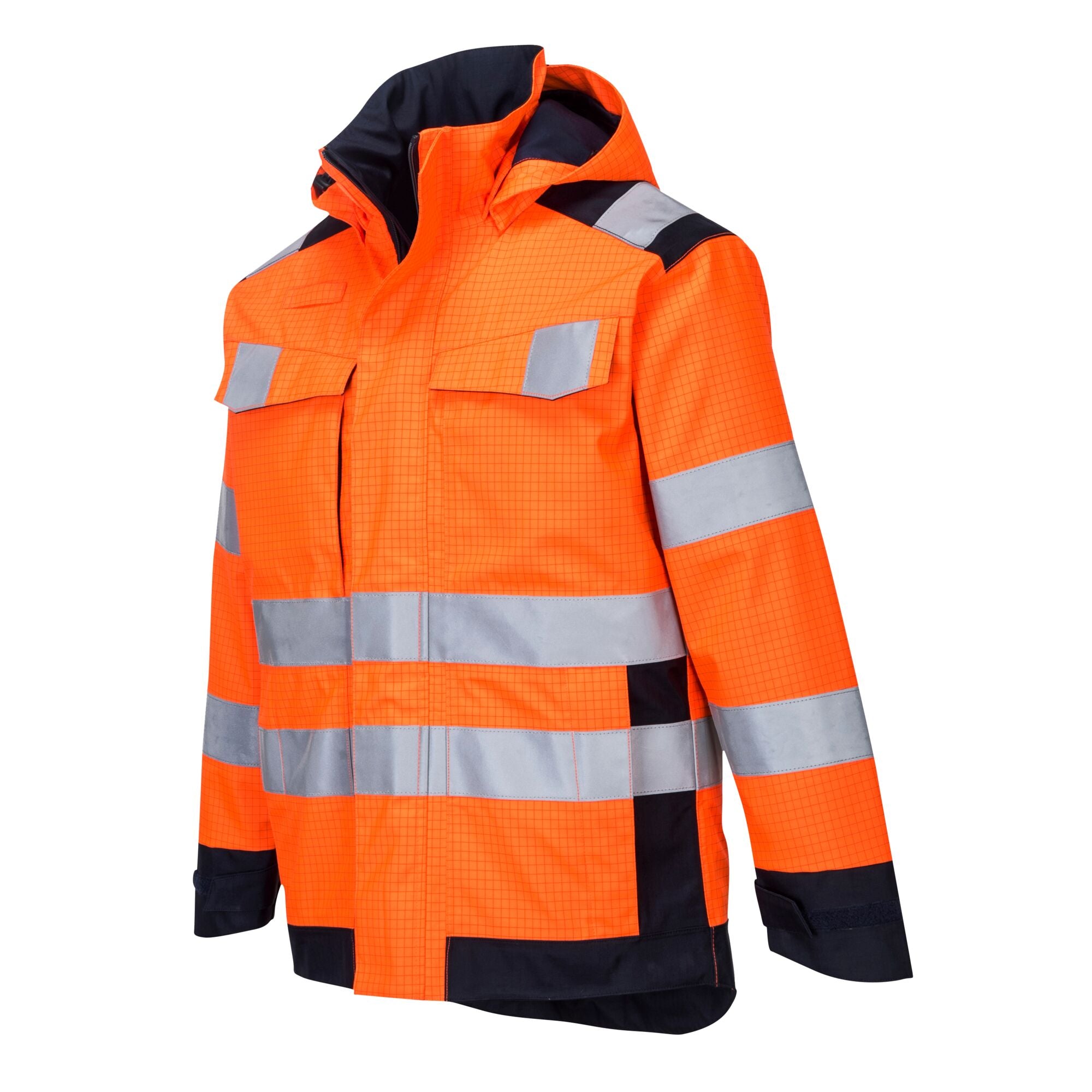 Modaflame Rain multinormen Arc jack - Oranje/Marine - opname 2