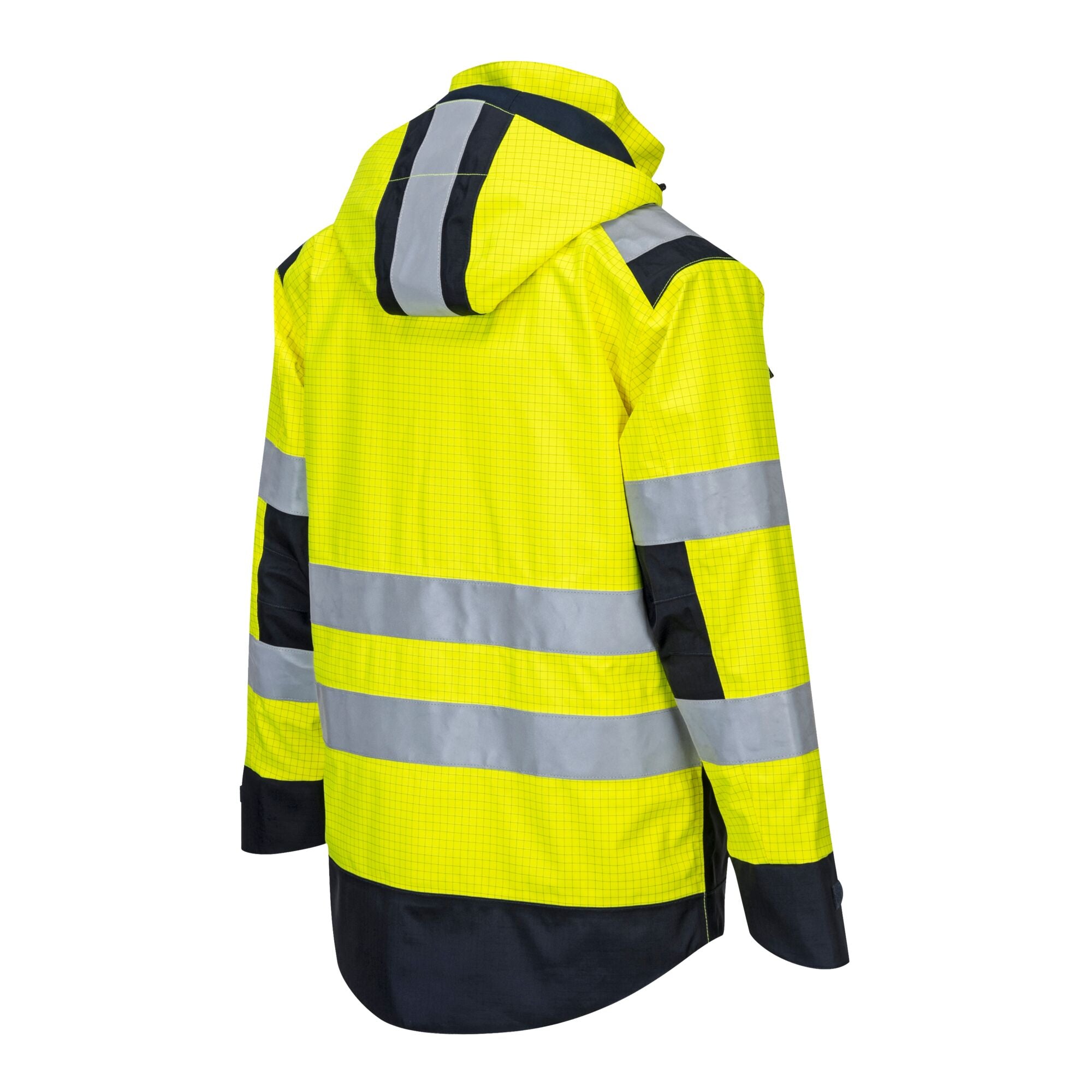 Modaflame Rain multinormen Arc jack - Geel/Marine - opname 3