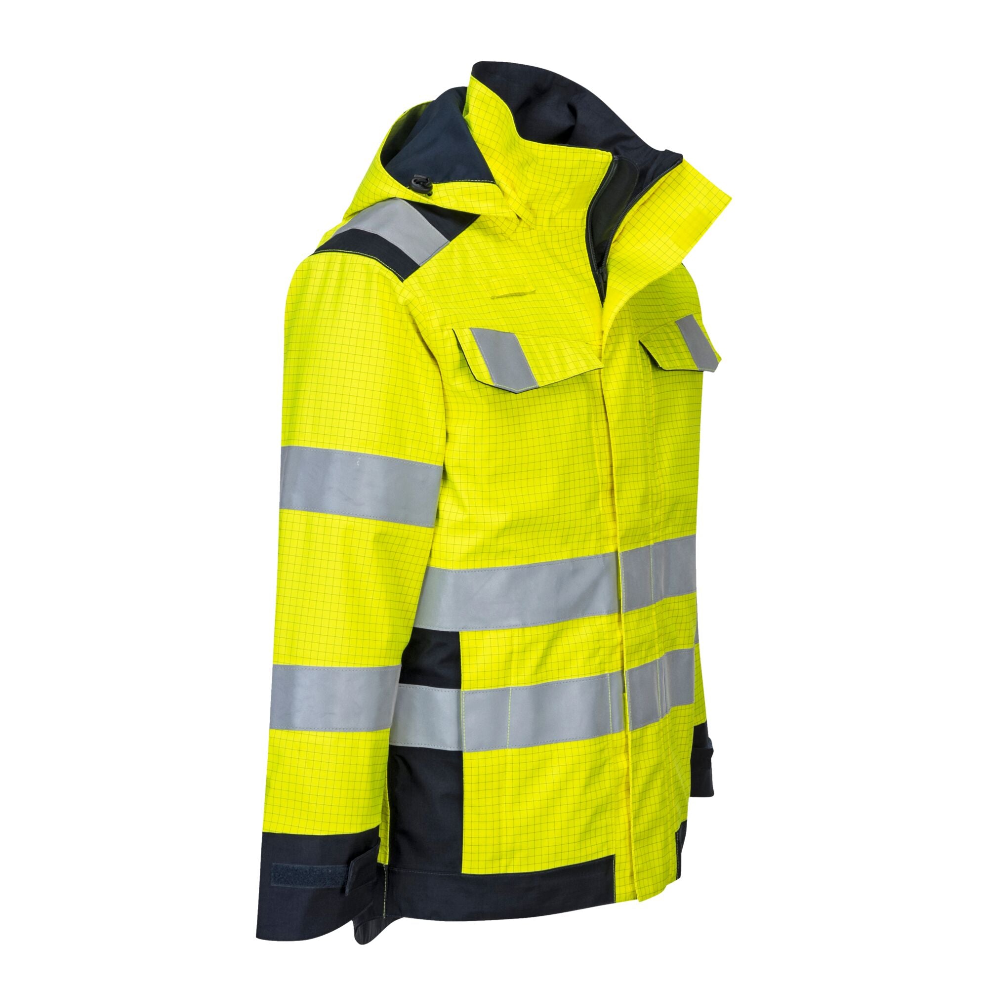 Modaflame Rain multinormen Arc jack - Geel/Marine - opname 4