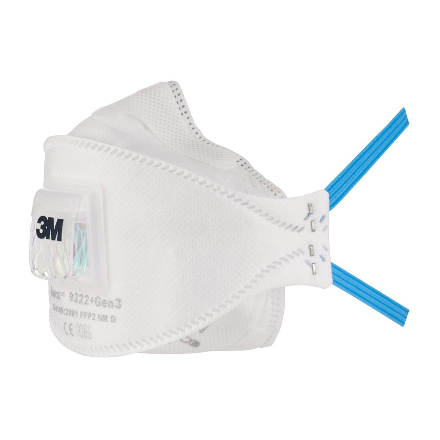 3M Aura 9322+GEN3 FFP2 mask with valve