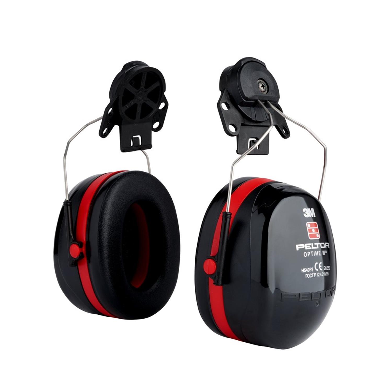 3M Peltor Optime III helmet-mounted ear muffs