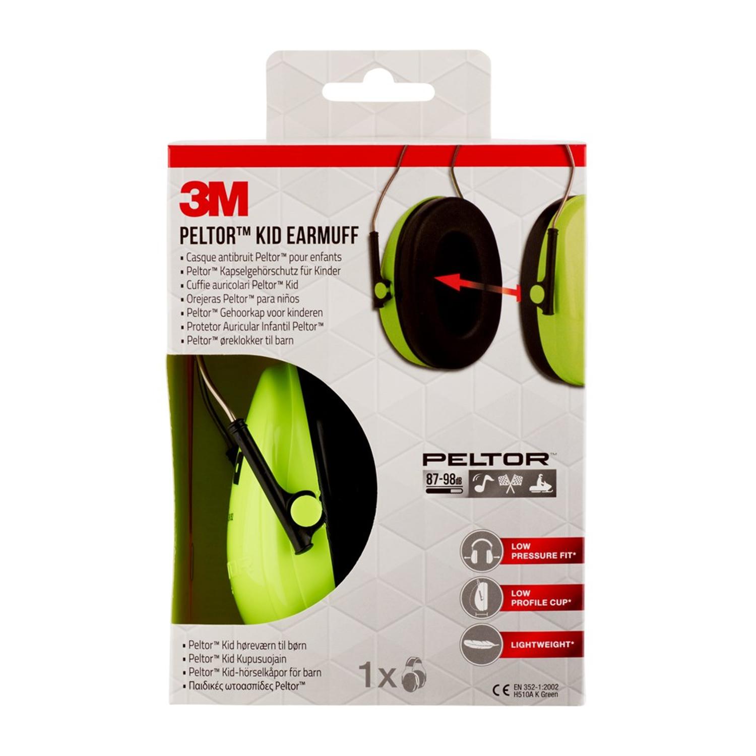 3M Peltor Kid Ear Muffs H510AKG green