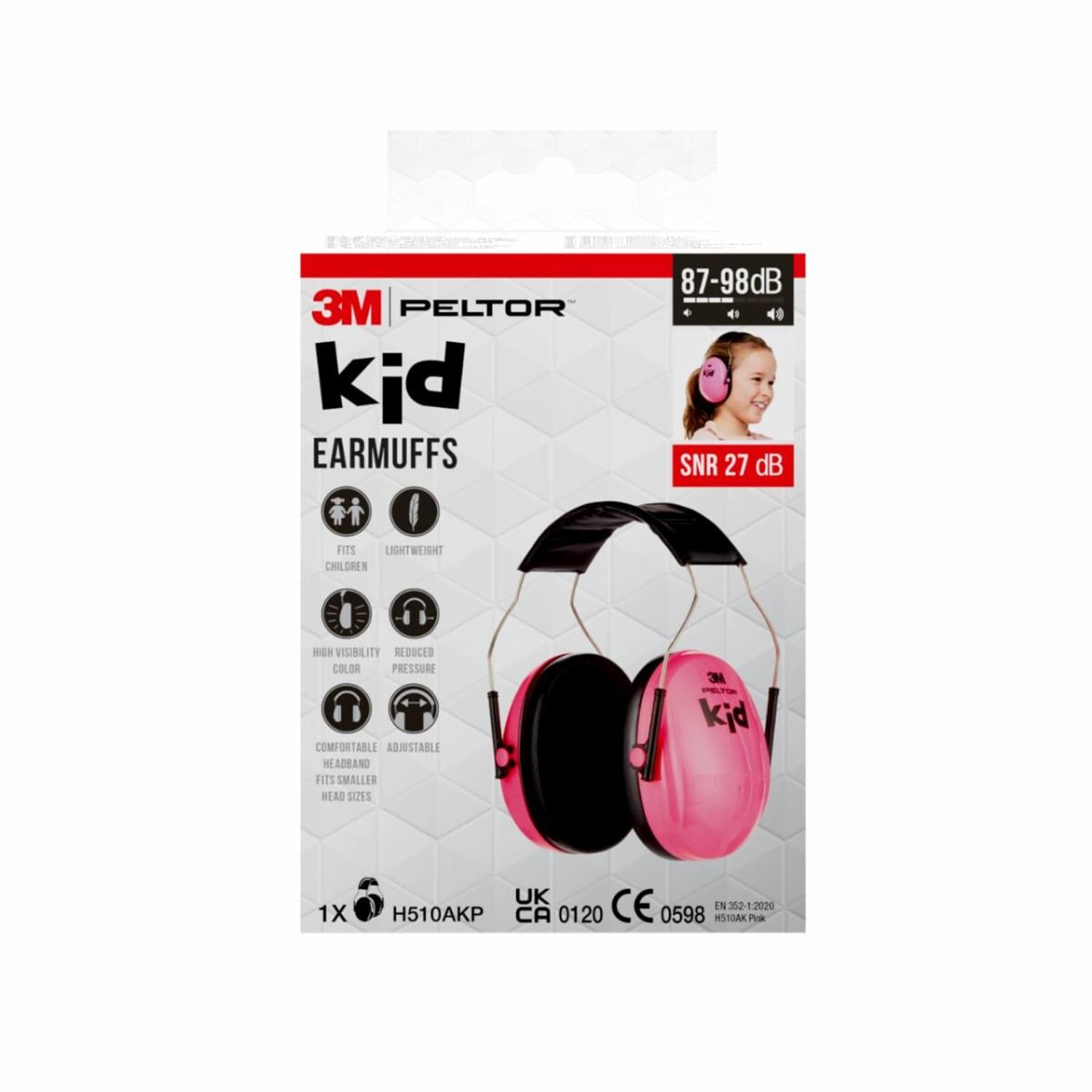 3M Peltor Kid earmuffs H510AKP pink