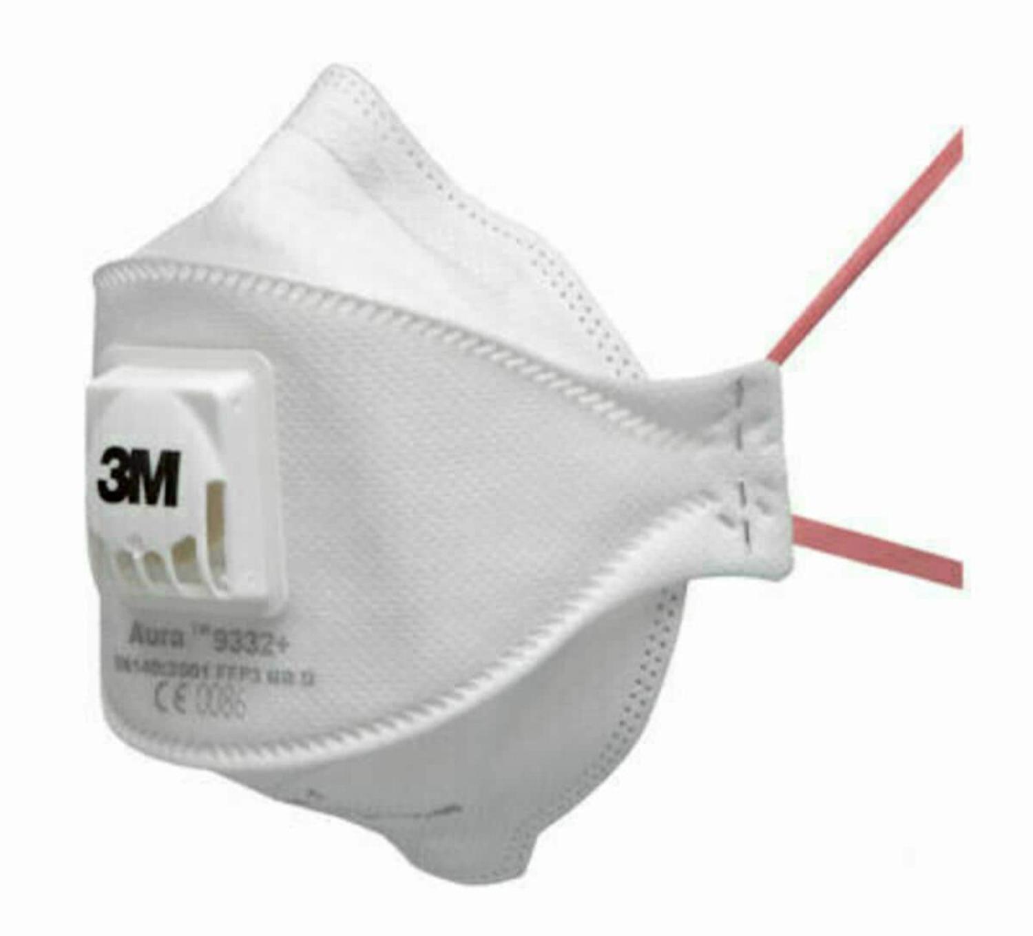 3M Aura 9332+ respirator FFP3 with valve, 10 pieces