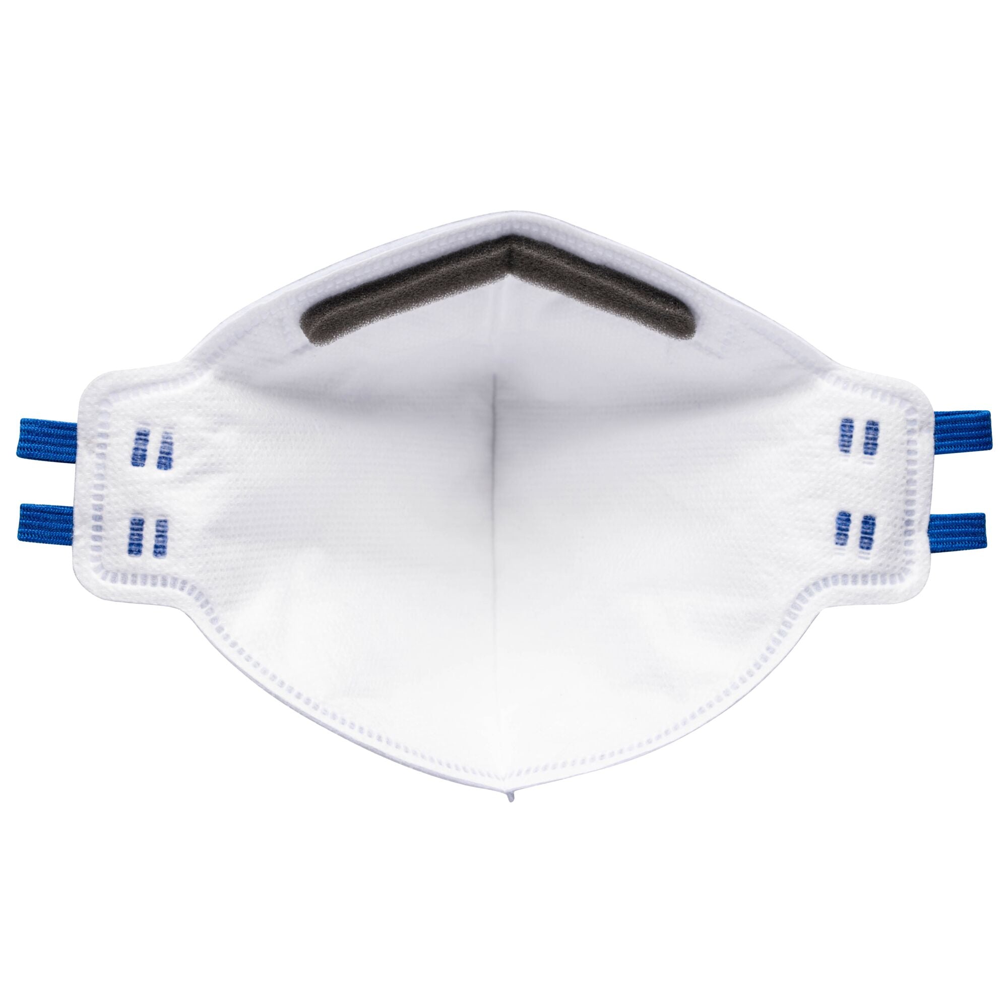 FFP2 Plat Gevouwen Ademhalingsmasker Stofmasker (PK20) - Wit - achterkant