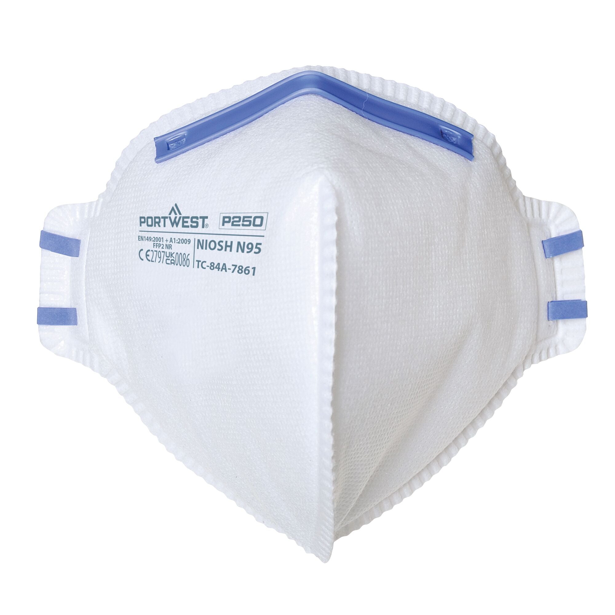 FFP2 Plat Gevouwen Ademhalingsmasker Stofmasker (PK20) - Wit
