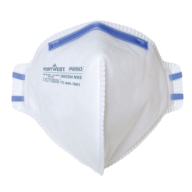 FFP2 Plat Gevouwen Ademhalingsmasker Stofmasker (PK20) - Wit