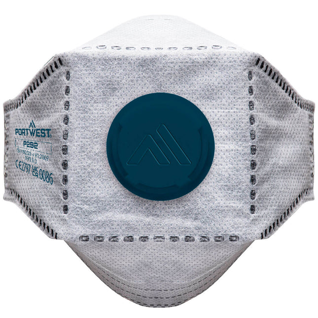 EAGLE FFP2 Koolstof gevouwen plat masker (Pk10) - White