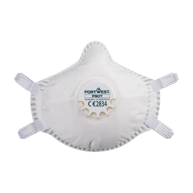 FFP3 Ultimate herbruikbaar masker met ventiel (Pk5) P307 - White